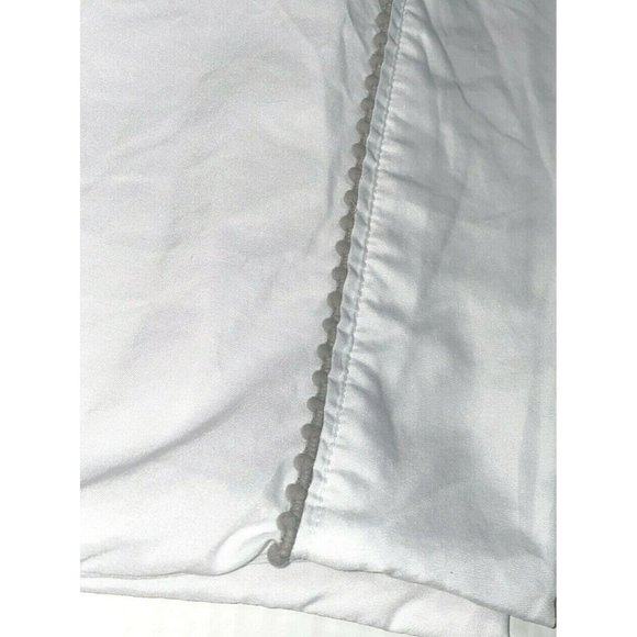 2 Microfiber Pillowcases Shams Solid White Gray Border Bedding Pair Standard - Picture 3 of 4